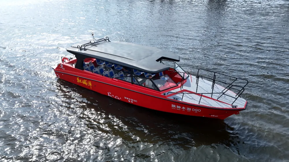 barco de passageiros de alumínio de 12,80m