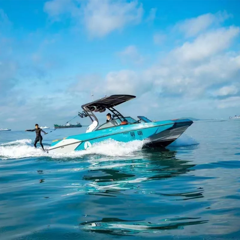Barco de wakeboard de fibra de vidro